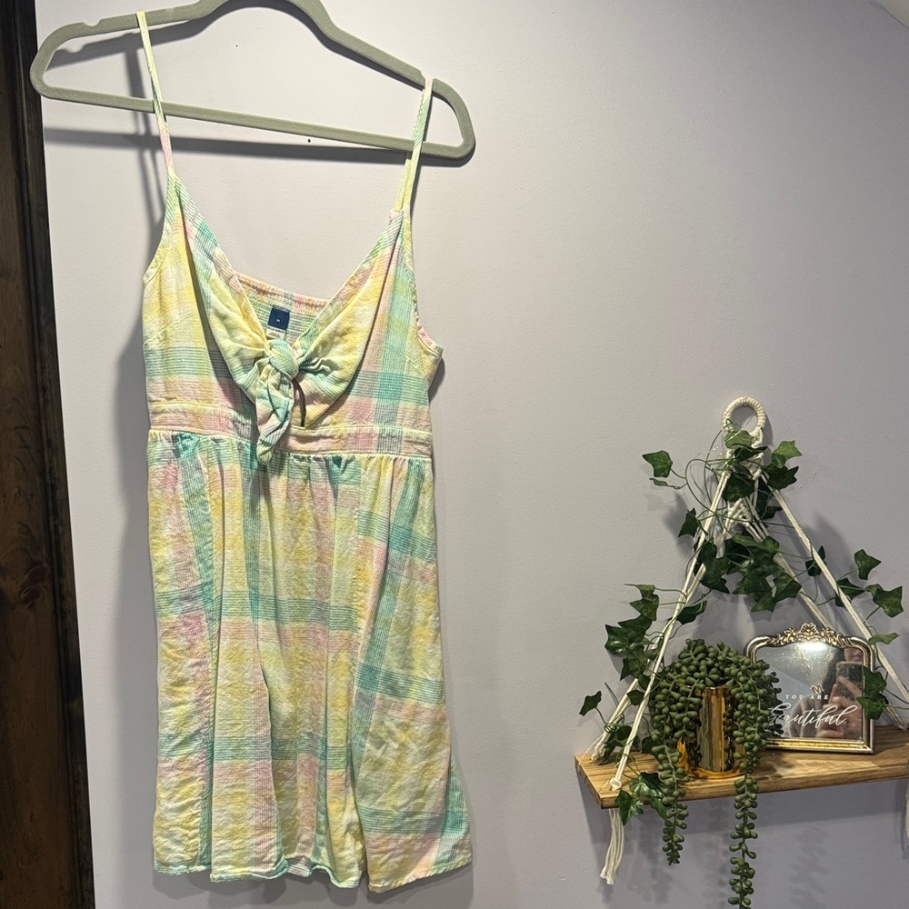 Old Navy Pastel Plaid Mini Dress